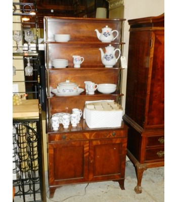 SOLD - Mahogany Open Hutch 